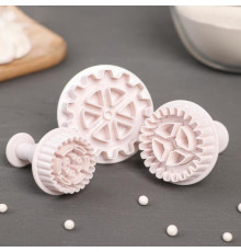 Набор плунжеров кондитерских "Шестеренки", 3 шт