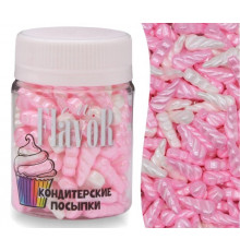 Посыпка Mr.FlavoR "Рог единорога перламутровый бело- розовый", 50 гр