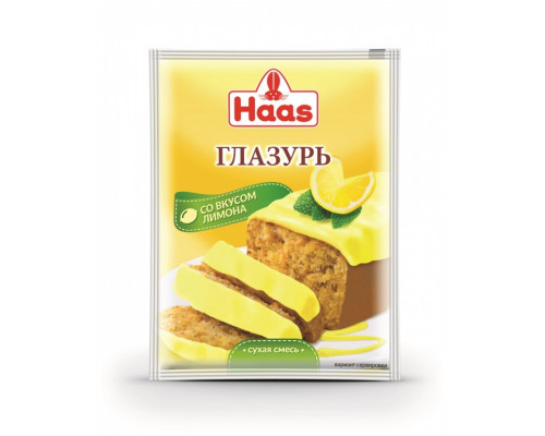 Глазурь со вкусом лимона ТМ "Haas" 75г.