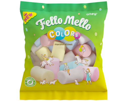 Жевательный зефир "Маршмеллоу" Fello Mello COLORS 85г.