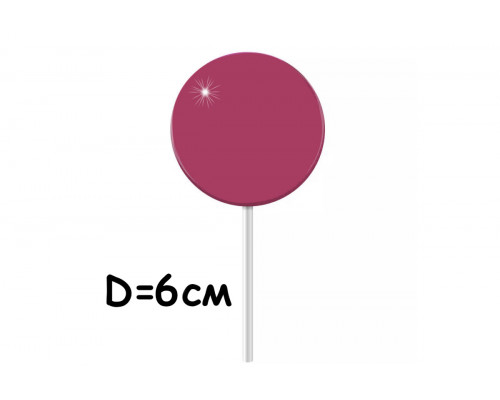 Леденец розовый матовый d6 см