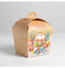 Коробка складная «С Великой Пасхой», 17 х 17 х 26 см