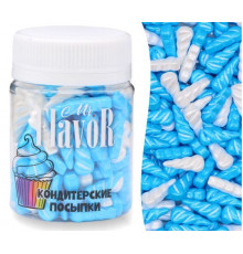 Посыпка Mr.FlavoR "Рог единорога перламутровый бело- голубой", 50 гр