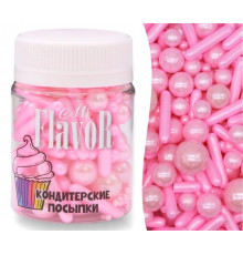 Посыпка Mr.FlavoR "Шарики и палочки перламутровые розовые", 50 гр