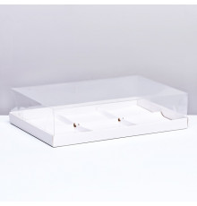 Коробка для муссовых пироженных 6 штук, 26x17x6 Белый
