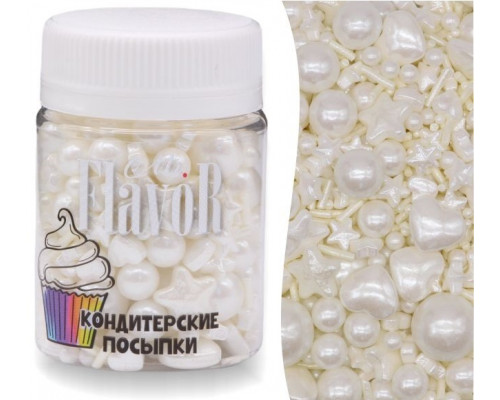 Посыпка Mr.FlavoR "Ассорти перламутровое белое ", 50 гр