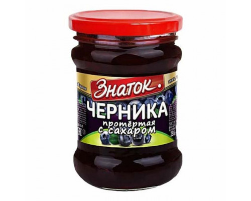Ягода черника протертая "Знаток" 0,280 гр.