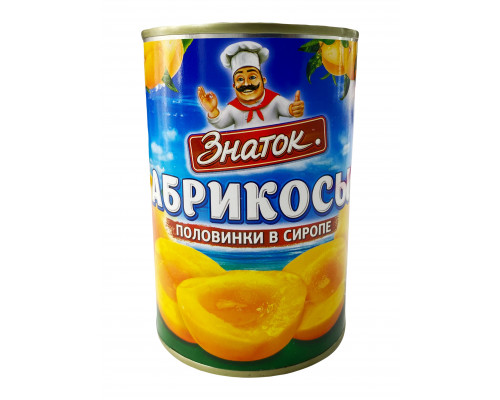 Абрикос половинки в сиропе 0,41 мл ТМ "Знаток"