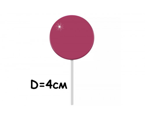 Леденец розовый матовый d4 см