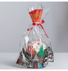 Пакет под кулич, донная складка, 25 х 30/4
