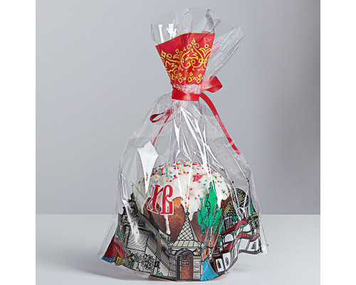 Пакет под кулич, донная складка, 25 х 30/4